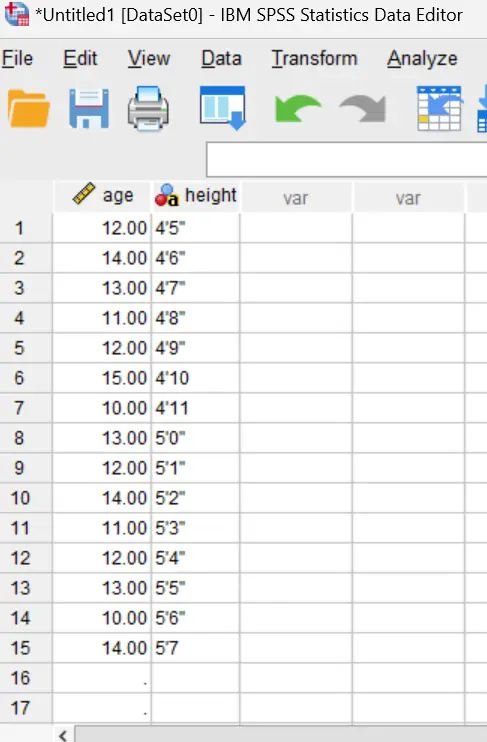 A Define Variable box will appear
spss